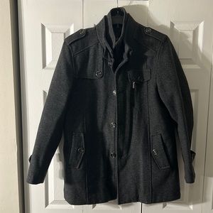 Whoop P coat, charcoal, whool, says 2x